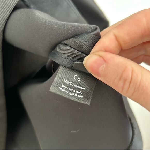 CO Collections Neutral Black Minimalist Short Sleeve Mini A-Line Dress Medium - Picture 10 of 12